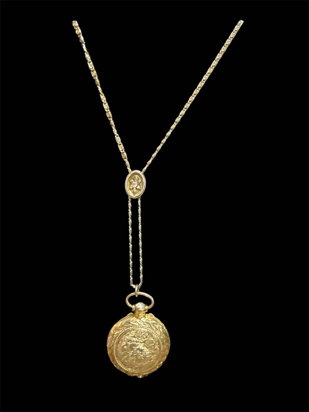 Vintage Max Factor Necklace with Perfume Compact